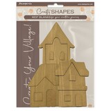 Stamperia Silent Sea Village MDF Crafty Shapes Blanks House Landscape (KLSM46)