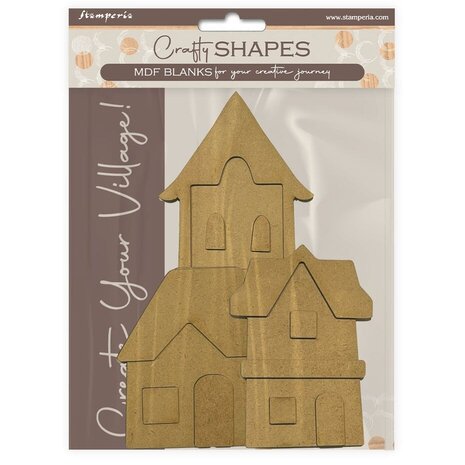 Stamperia Silent Sea Village MDF Crafty Shapes Blanks House Landscape (KLSM46) Stamperia Silent Sea Village MDF Crafty Shapes Blanks House Landscape (KLSM46)