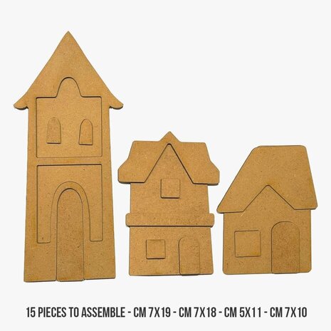 Stamperia Silent Sea Village MDF Crafty Shapes Blanks House Landscape (KLSM46) Stamperia Silent Sea Village MDF Crafty Shapes Blanks House Landscape (KLSM46)