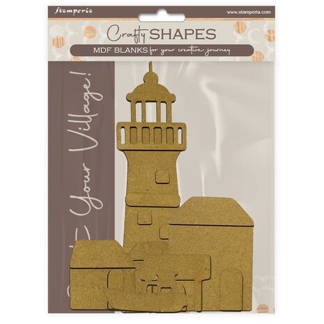 Stamperia Silent Sea Village MDF Crafty Shapes Blanks Lighthouse (KLSM49)