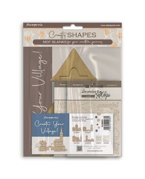 Stamperia Silent Sea Village Assortment MDF Crafty Shapes Blanks & Decorative Chips (KLSMX01)