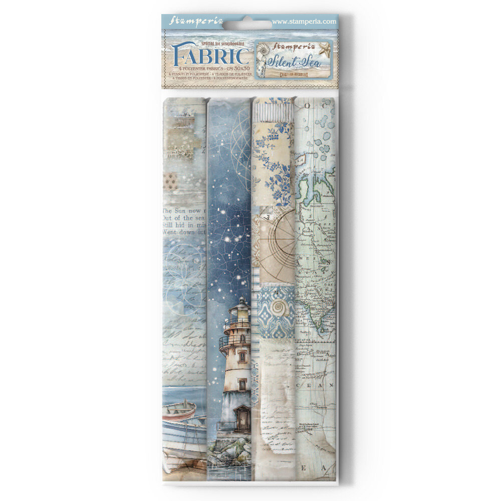 Stamperia Silent Sea 12x12 Inch Fabric Sheet (SBPLT45) Stamperia Silent Sea 12x12 Inch Fabric Sheet (SBPLT45)