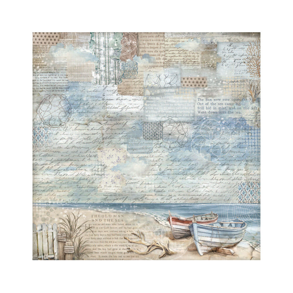 Stamperia Silent Sea 12x12 Inch Fabric Sheet (SBPLT45) Stamperia Silent Sea 12x12 Inch Fabric Sheet (SBPLT45)