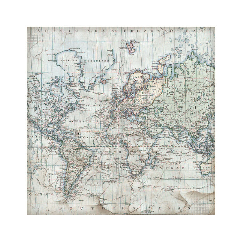 Stamperia Silent Sea 12x12 Inch Fabric Sheet (SBPLT45) Stamperia Silent Sea 12x12 Inch Fabric Sheet (SBPLT45)