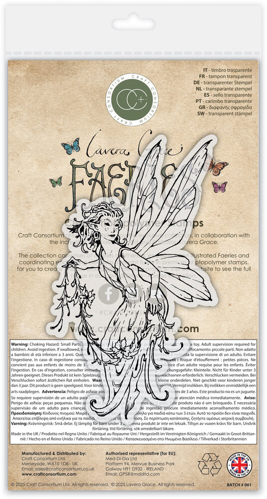 Craft Consortium Fairies A6 Clear Stamp Garland (CCLGSTMP001) Craft Consortium Fairies A6 Clear Stamp Garland (CCLGSTMP001)