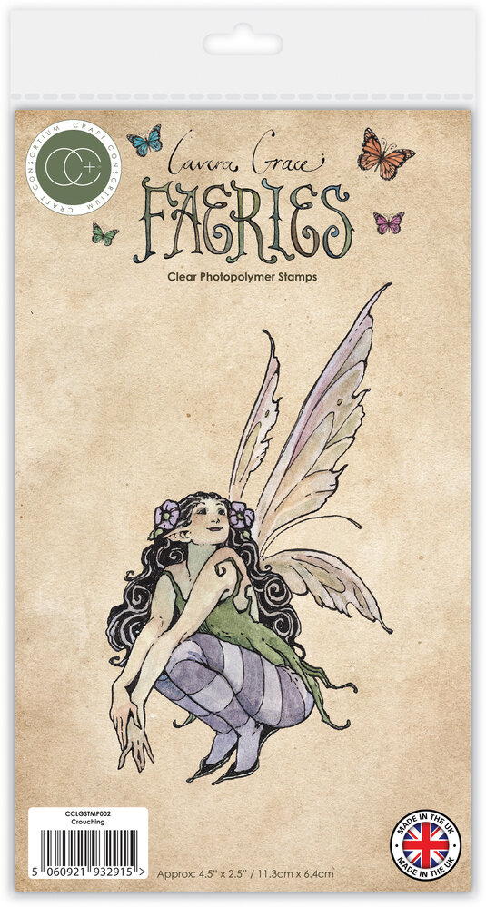 Craft Consortium Fairies A6 Clear Stamp Crouching (CCLGSTMP002) Craft Consortium Fairies A6 Clear Stamp Crouching (CCLGSTMP002)
