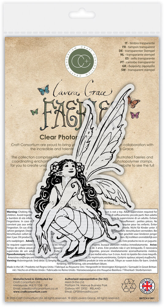 Craft Consortium Fairies A6 Clear Stamp Crouching (CCLGSTMP002) Craft Consortium Fairies A6 Clear Stamp Crouching (CCLGSTMP002)