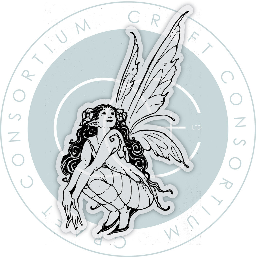 Craft Consortium Fairies A6 Clear Stamp Crouching (CCLGSTMP002) Craft Consortium Fairies A6 Clear Stamp Crouching (CCLGSTMP002)