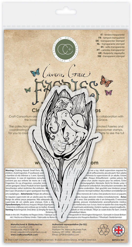 Craft Consortium Fairies A6 Clear Stamp Tulip (CCLGSTMP005) Craft Consortium Fairies A6 Clear Stamp Tulip (CCLGSTMP005)