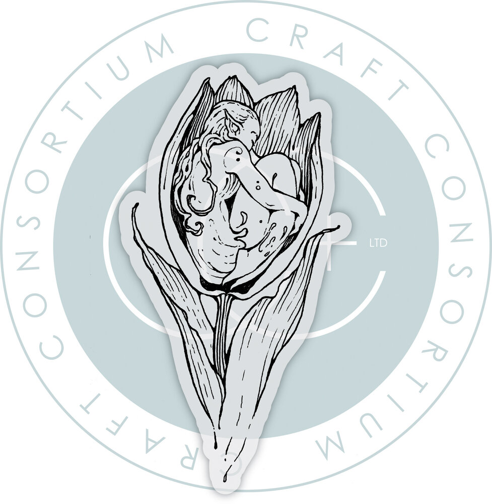 Craft Consortium Fairies A6 Clear Stamp Tulip (CCLGSTMP005) Craft Consortium Fairies A6 Clear Stamp Tulip (CCLGSTMP005)
