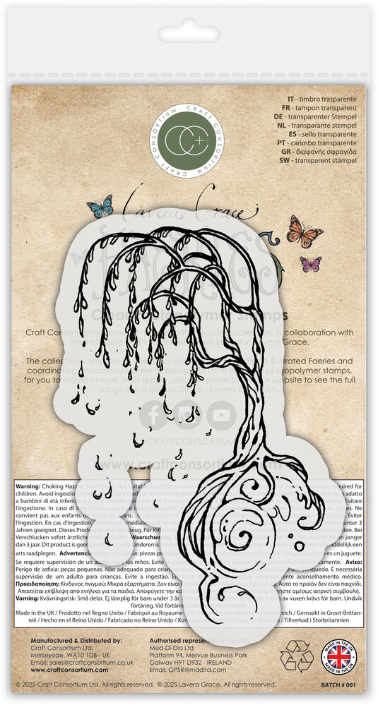 Craft Consortium Fairies A6 Clear Stamp Willow (CCLGSTMP007) Craft Consortium Fairies A6 Clear Stamp Willow (CCLGSTMP007)
