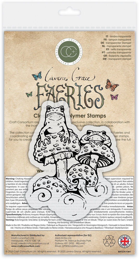 Craft Consortium Fairies A6 Clear Stamp Toads (CCLGSTMP008) Craft Consortium Fairies A6 Clear Stamp Toads (CCLGSTMP008)