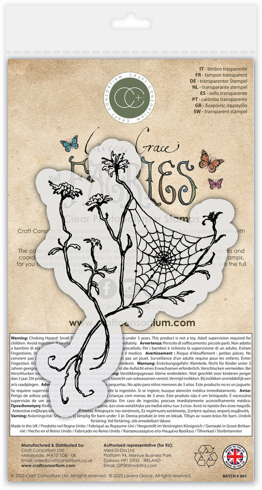 Craft Consortium Fairies A6 Clear Stamp Web (CCLGSTMP009) Craft Consortium Fairies A6 Clear Stamp Web (CCLGSTMP009)