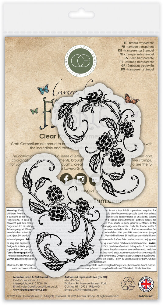 Craft Consortium Fairies A6 Clear Stamp Blackberries (CCLGSTMP012) Craft Consortium Fairies A6 Clear Stamp Blackberries (CCLGSTMP012)