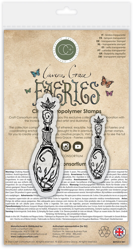 Craft Consortium Fairies A6 Clear Stamp Potions (CCLGSTMP013) Craft Consortium Fairies A6 Clear Stamp Potions (CCLGSTMP013)