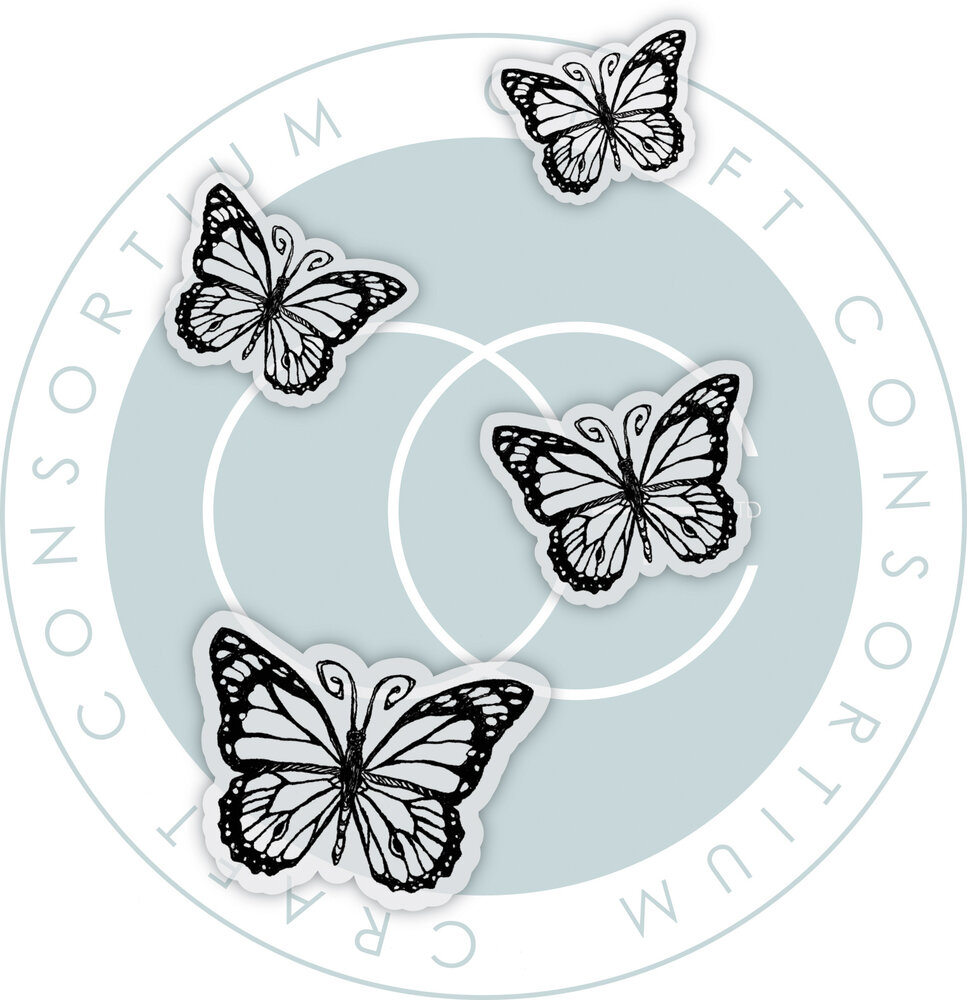Craft Consortium Fairies A6 Clear Stamp Butterflies (CCLGSTMP016)