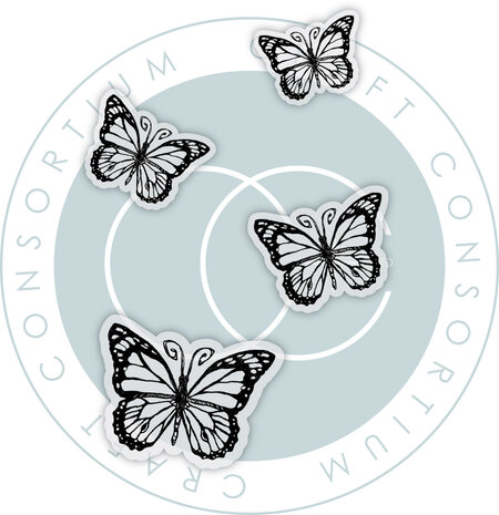 Craft Consortium Fairies A6 Clear Stamp Butterflies (CCLGSTMP016)