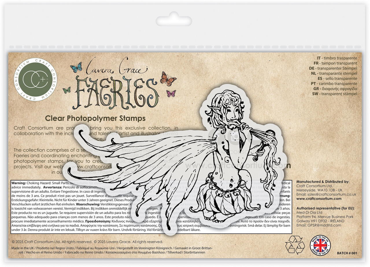 Craft Consortium Fairies A6 Clear Stamp Brushing (CCLGSTMP019) Craft Consortium Fairies A6 Clear Stamp Brushing (CCLGSTMP019)