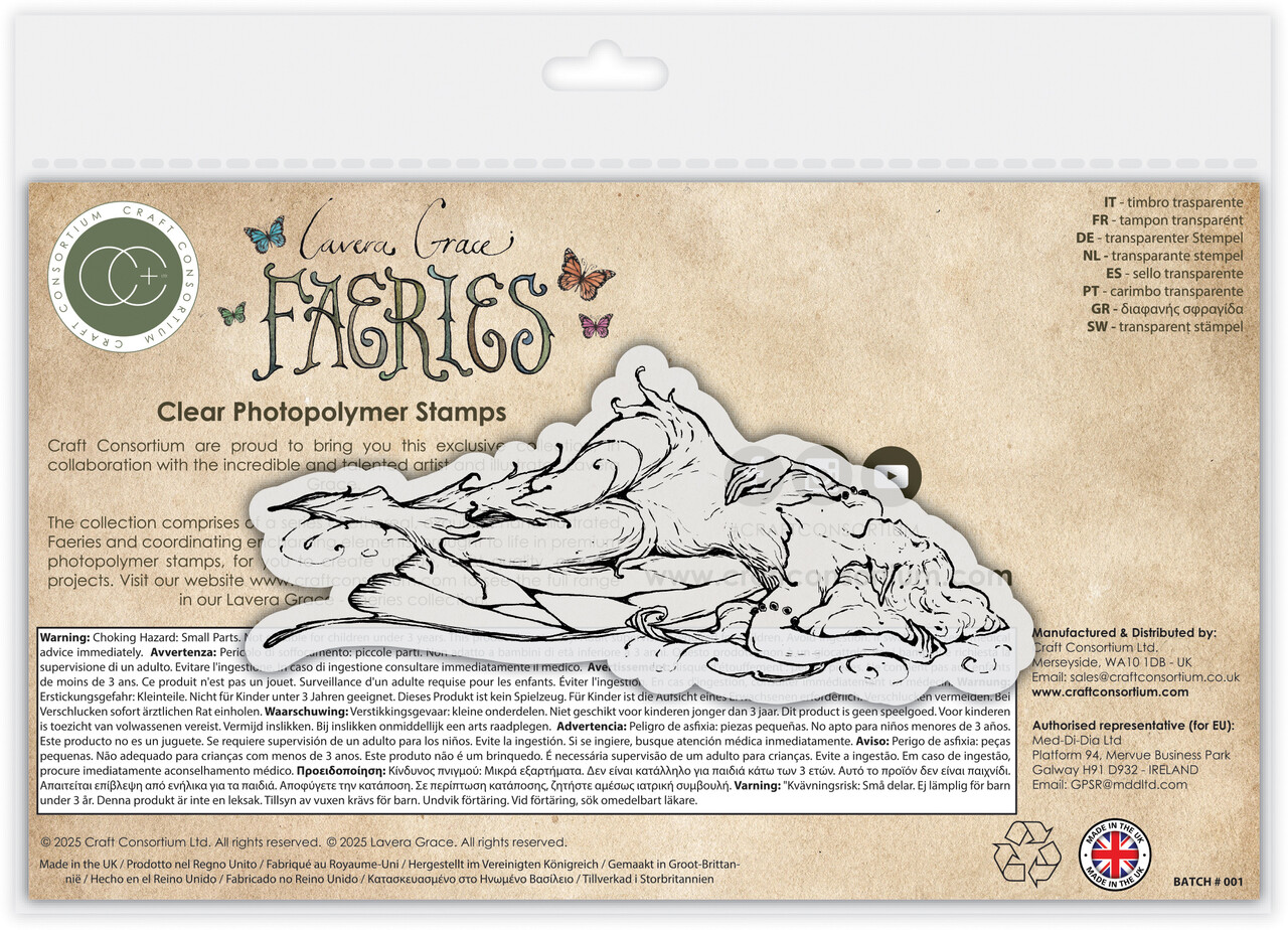 Craft Consortium Fairies A6 Clear Stamp Sleeping (CCLGSTMP020) Craft Consortium Fairies A6 Clear Stamp Sleeping (CCLGSTMP020)