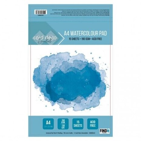 Card Deco Watercolour Pad A4 (CDEPB001) Card Deco Watercolour Pad A4 (CDEPB001)