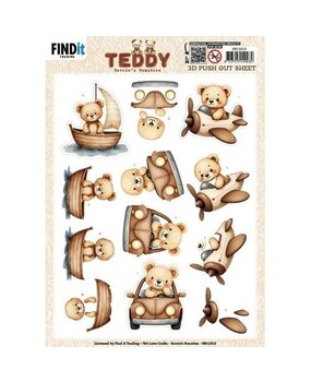 Berrie's Beauties Teddy 3D Push Out Transport (SB11013)