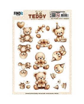 Berrie's Beauties Teddy 3D Push Out Present (SB11014)