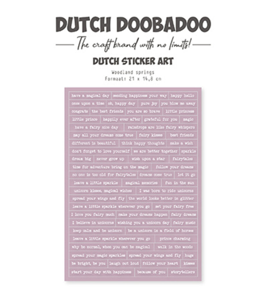 Dutch Doobadoo Dutch Sticker Art A5 Woodland Springs (491.200.037) Dutch Doobadoo Dutch Sticker Art A5 Woodland Springs (491.200.037)
