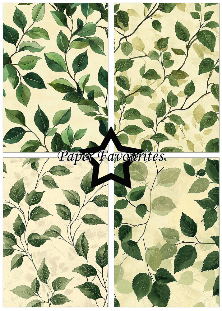 Paper Favourites Green Leaves A5 Paper Pad (PFA175) Paper Favourites Green Leaves A5 Paper Pad (PFA175)