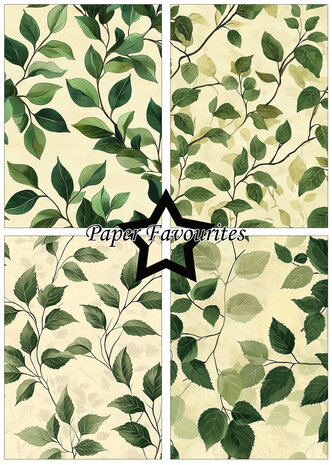 Paper Favourites Green Leaves A5 Paper Pad (PFA175) Paper Favourites Green Leaves A5 Paper Pad (PFA175)