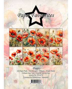 Paper Favourites Poppy A6 Paper Pad (PFA574) Paper Favourites Poppy A6 Paper Pad (PFA574)