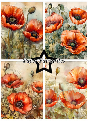 Paper Favourites Poppy A6 Paper Pad (PFA574) Paper Favourites Poppy A6 Paper Pad (PFA574)