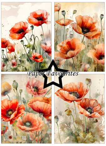 Paper Favourites Poppy A6 Paper Pad (PFA574) Paper Favourites Poppy A6 Paper Pad (PFA574)