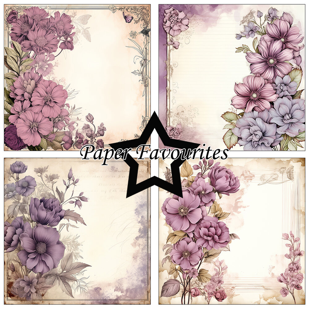 Paper Favourites Vintage Mauve 6x6 Inch Paper Pad (PF534)