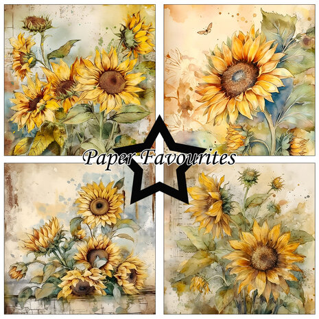 Paper Favourites Vintage Sunflower 6x6 Inch Paper Pad (PF535) Paper Favourites Vintage Sunflower 6x6 Inch Paper Pad (PF535)