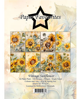 Paper Favourites Vintage Sunflower A6 Paper Pad (PFA576) Paper Favourites Vintage Sunflower A6 Paper Pad (PFA576)