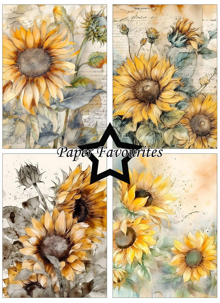 Paper Favourites Vintage Sunflower A6 Paper Pad (PFA576) Paper Favourites Vintage Sunflower A6 Paper Pad (PFA576)