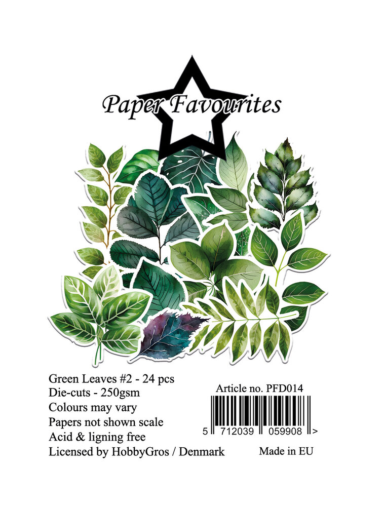 Paper Favourites Die-Cuts Green Leaves #2 (PFD014) Paper Favourites Die-Cuts Green Leaves #2 (PFD014)