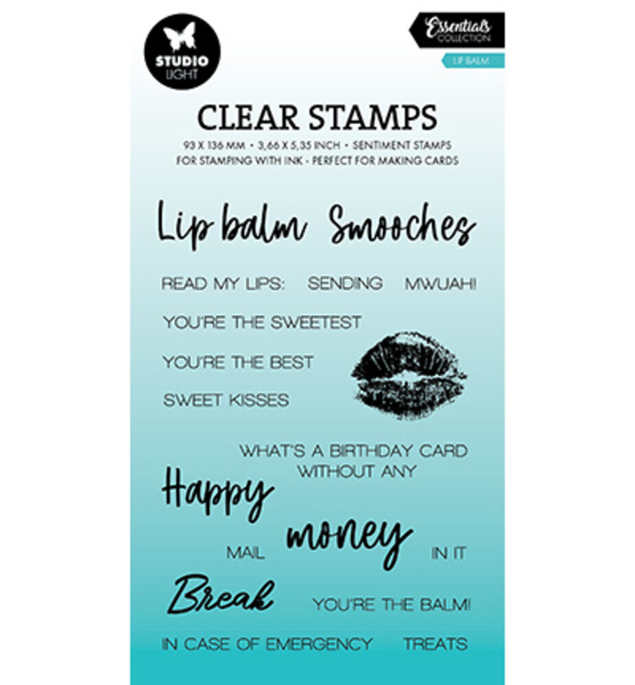 Studio Light Essentials Clear Stamps Lip Balm (SL-ES-STAMP820) Studio Light Essentials Clear Stamps Lip Balm (SL-ES-STAMP820)