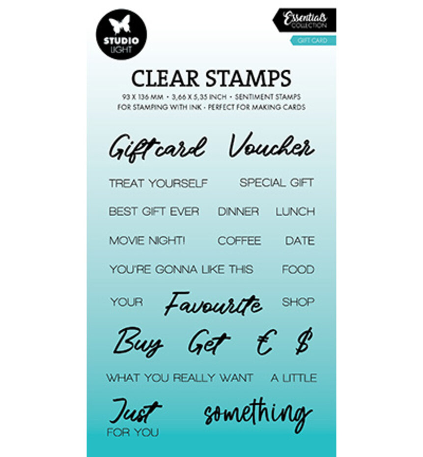 Studio Light Essentials Clear Stamps Gift Card (SL-ES-STAMP821 ...