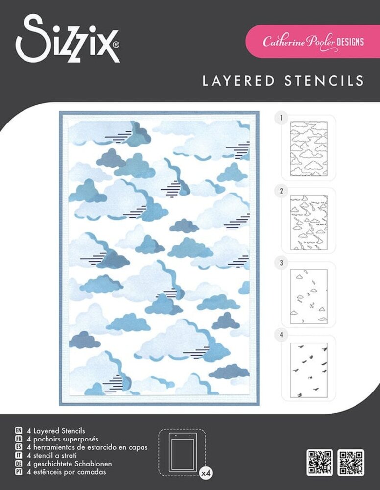 Sizzix Catherine Pooler Layered Stencils In the Clouds (666835) Sizzix Catherine Pooler Layered Stencils In the Clouds (666835)