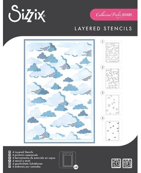 Sizzix Catherine Pooler Layered Stencils In the Clouds (666835) Sizzix Catherine Pooler Layered Stencils In the Clouds (666835)