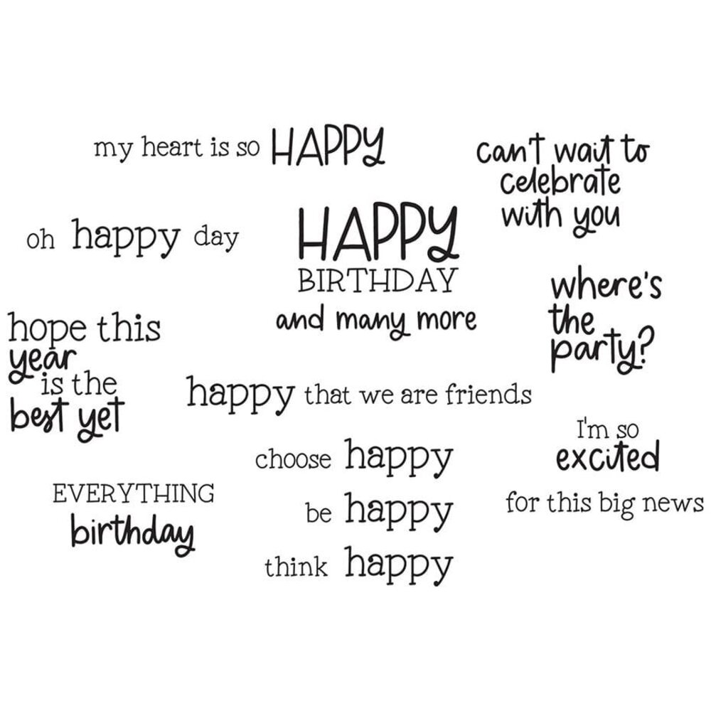 Sizzix Catherine Pooler Clear Stamps Happy Everything Sentiment (666827) Sizzix Catherine Pooler Clear Stamps Happy Everything Sentiment (666827)