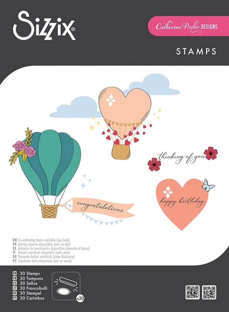 Sizzix Catherine Pooler Clear Stamps Up and Away (666829) Sizzix Catherine Pooler Clear Stamps Up and Away (666829)