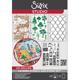 Sizzix Studio Vic Hollins Stencil & Stamp City Life (666856)