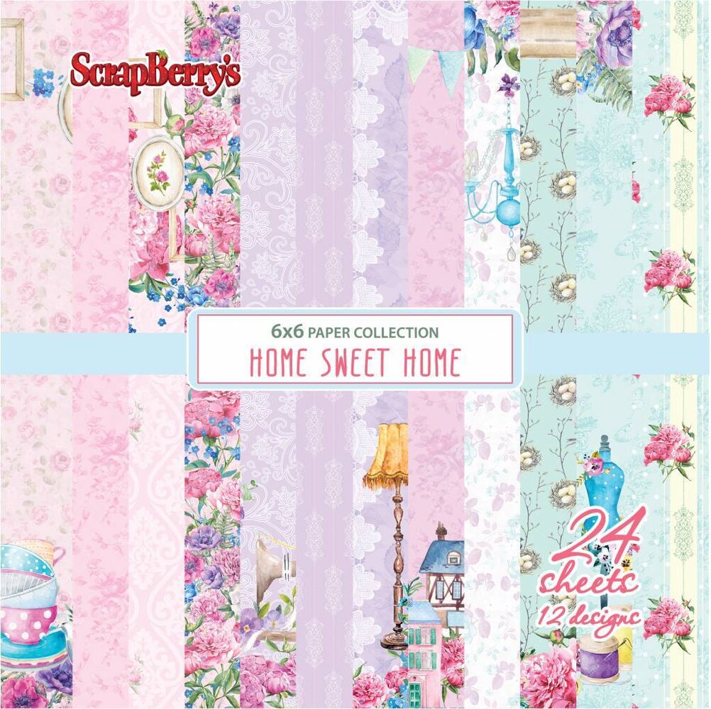 ScrapBerry's Home Sweet Home 6x6 Inch Paper Pack ScrapBerry's Home Sweet Home 6x6 Inch Paper Pack