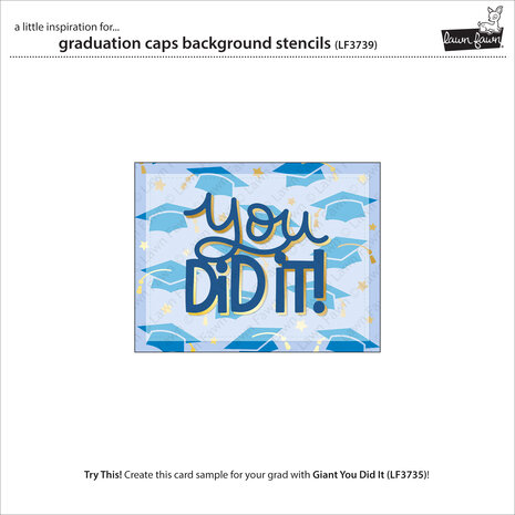 Lawn Fawn Graduation Caps Background Stencils (LF3739) Lawn Fawn Graduation Caps Background Stencils (LF3739)