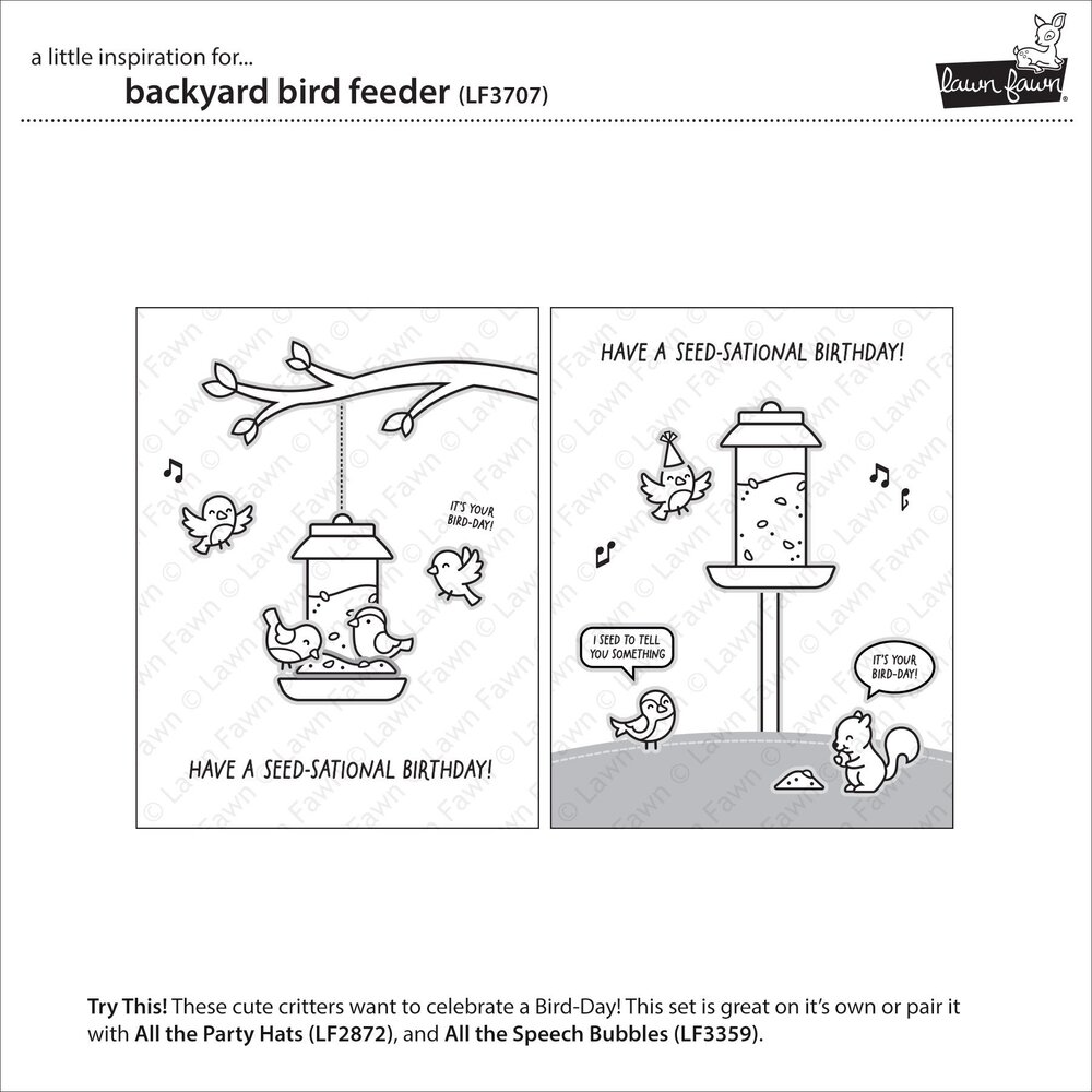 Lawn Fawn Backyard Bird Feeder Clear Stamps (LF3707) Lawn Fawn Backyard Bird Feeder Clear Stamps (LF3707)