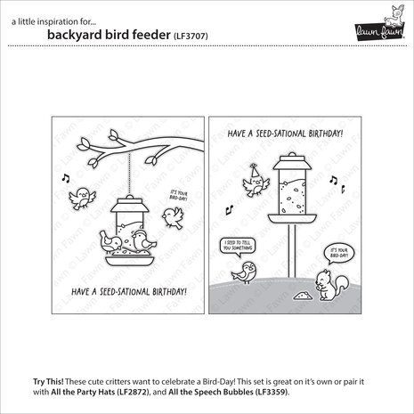 Lawn Fawn Backyard Bird Feeder Clear Stamps (LF3707) Lawn Fawn Backyard Bird Feeder Clear Stamps (LF3707)