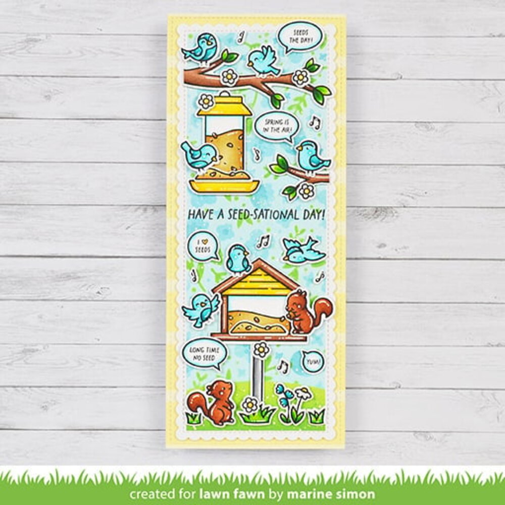 Lawn Fawn Backyard Bird Feeder Add-On Clear Stamps (LF3710) Lawn Fawn Backyard Bird Feeder Add-On Clear Stamps (LF3710)