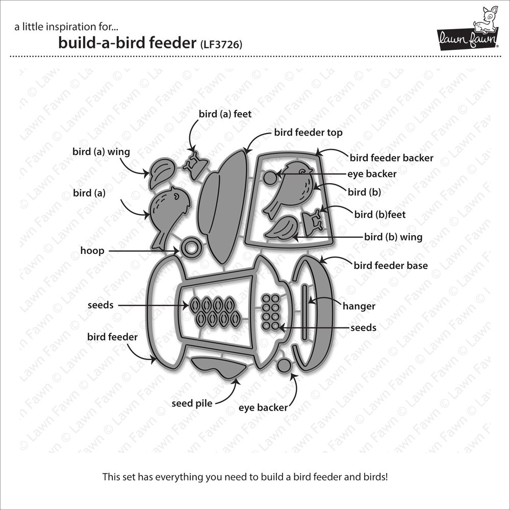 Lawn Fawn Build-A-Bird Feeder Dies (LF3726) Lawn Fawn Build-A-Bird Feeder Dies (LF3726)